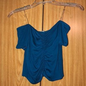 Teal blue Crop top